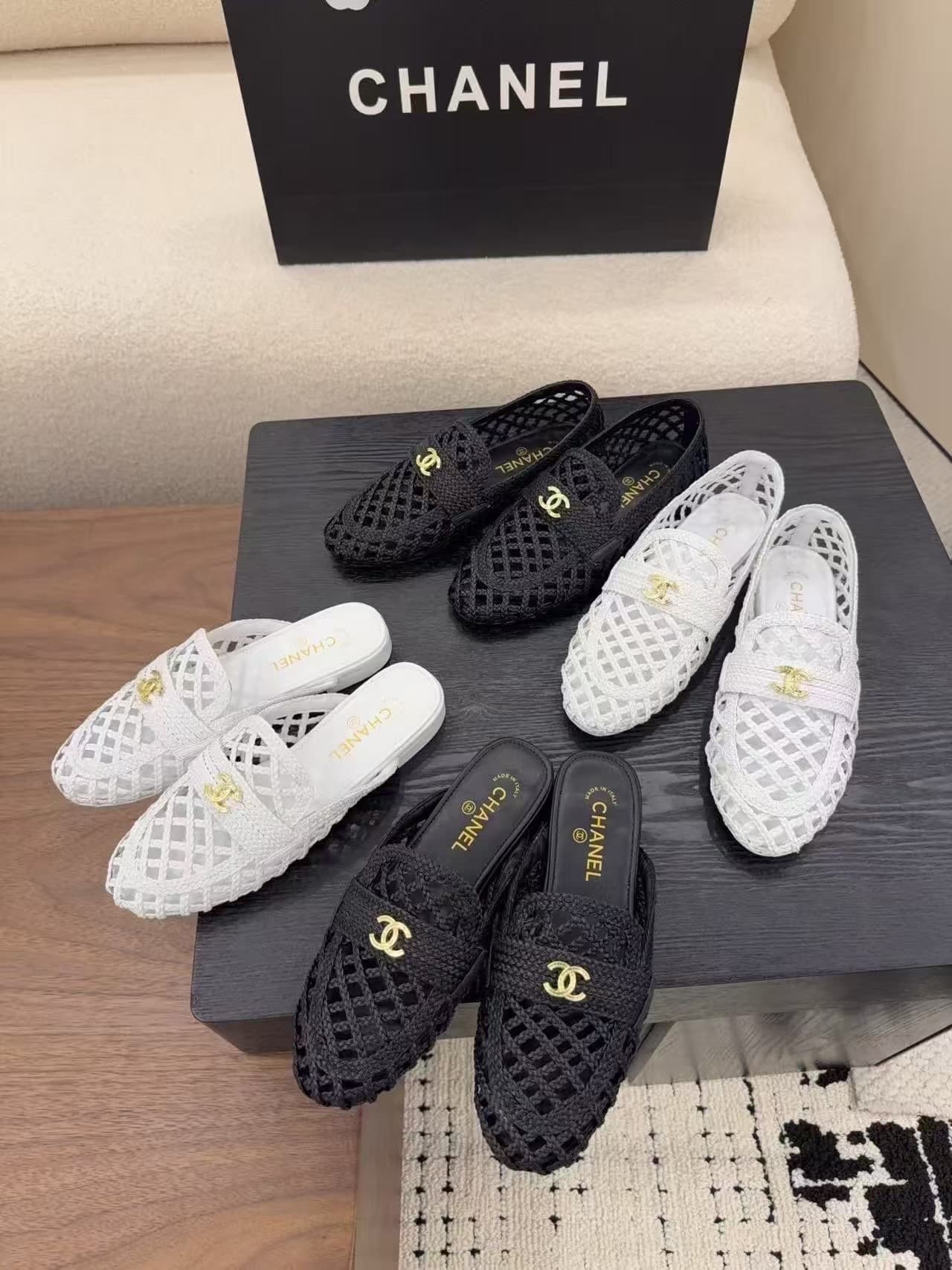 Mule Chanel tissus mesh