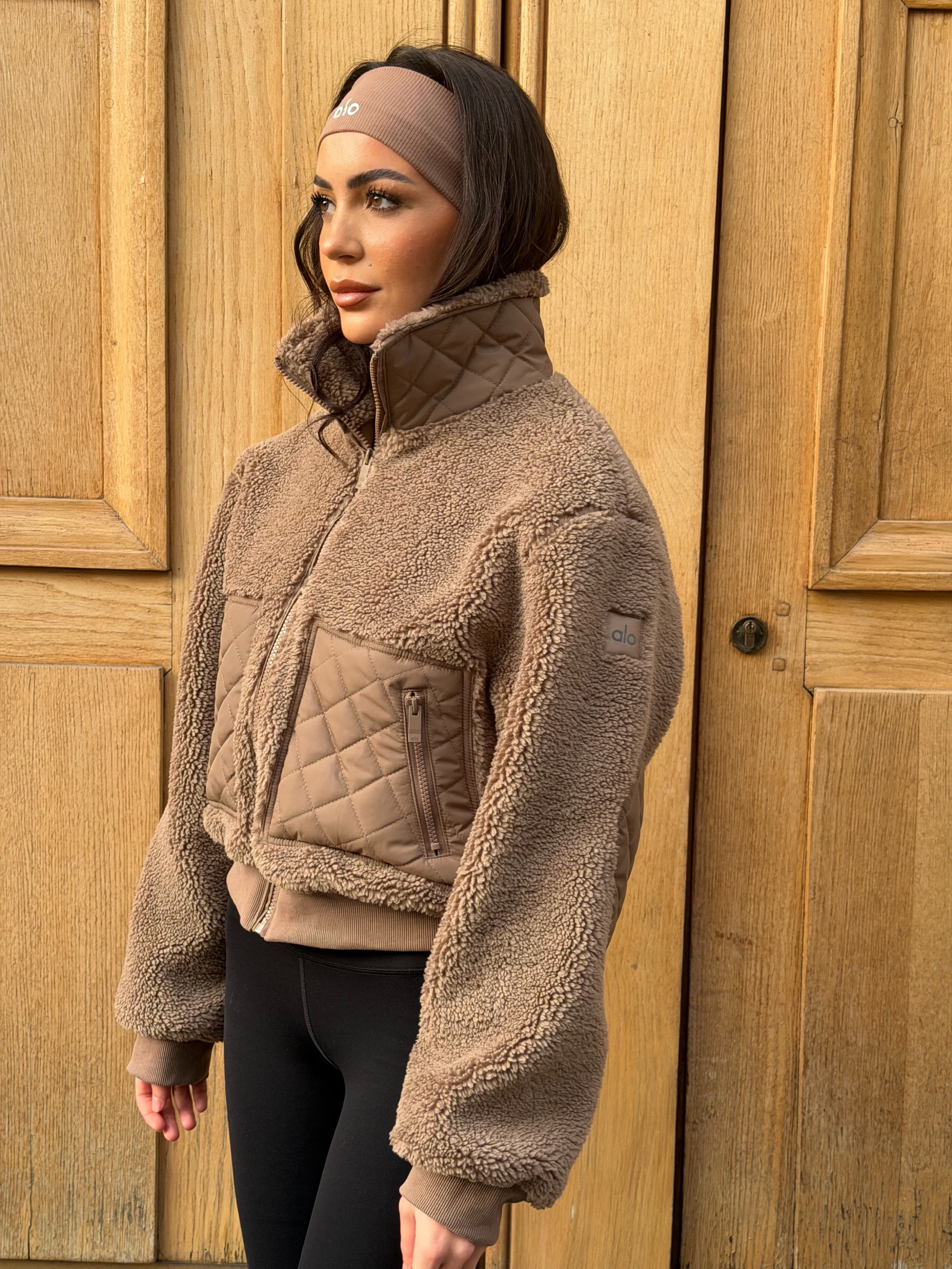 Bomber sherpa taupe / beige 