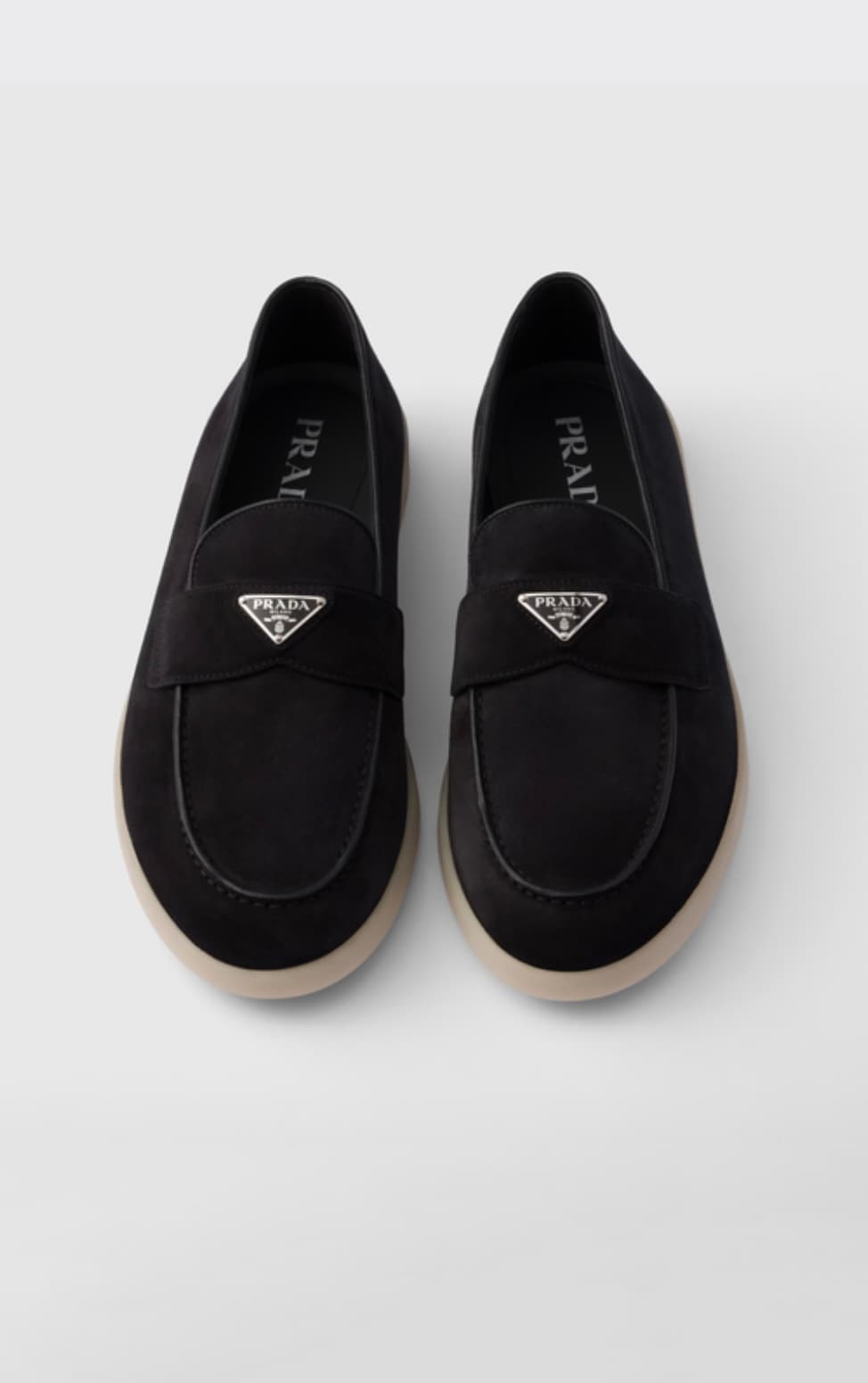 Mocassin prada en cuir suédé 